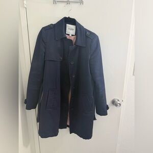 Cortefiel Heritage Navy Trench Coat – Made in Spain – Size 4